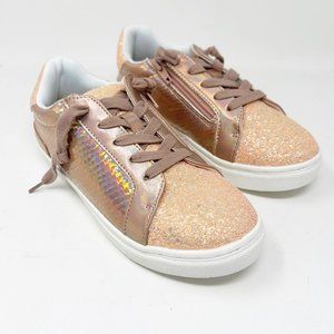 Dolce Vita Big Kids Size 5 Star Rose Gold Iridescent Glitter Sneakers